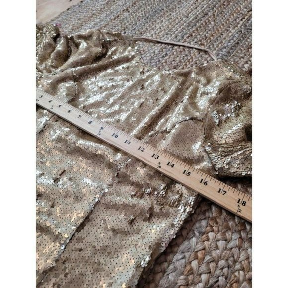 Tobi Gold Sequin Bodycon Mini Dress - Picture 6 of 9